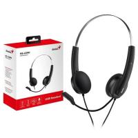 Наушники проводные накладные Genius HS-220U, USB, черные