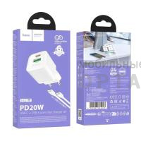 СЗУ в комплекте Hoco Premium N65 (кабель Type-с to Type-с), белый