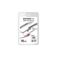Флешка USB 16Gb Exployd 580, USB 2.0, пластик, белый
