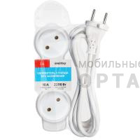 Удлинитель SMARTBUY 3 гнезда 3 метра 10А/2,2кВт без заземления ПВС 2х1,0 мм²  (1/50)