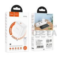 СЗУ в комплекте Hoco Premium DC106 (кабель Type-с to Type-с), белый