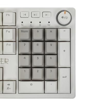 Клавиатура проводная игровая механическая DEFENDER Dasher GK-472 RU,104кн,YH красн,1.5м, серый/белый (1/10)