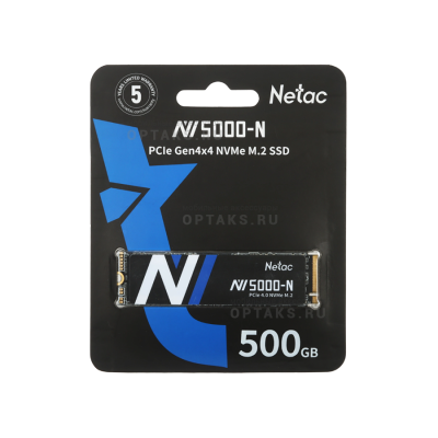 Внутренний SSD  Netac  500GB  NV5000-N, PCIe x4, R/W - 4800/2700 MB/s, (M.2), 2280, TLC 3D NAND