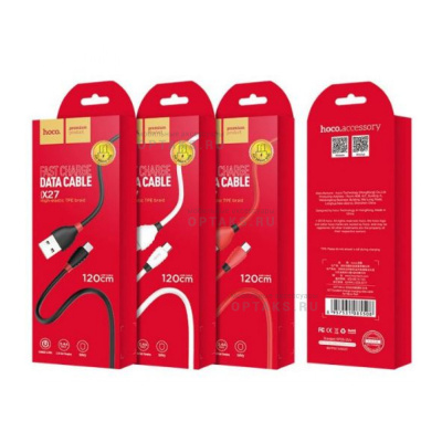 Кабель USB to Micro HOCO X27 Excellent, 1.2м, 2.4A,  белый