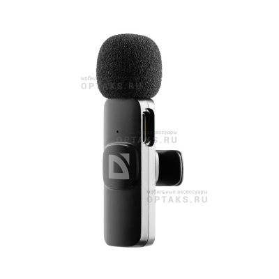 Микрофон петличный DEFENDER Talky-137 wrls, петличка, 2.4G, черный(1/50)