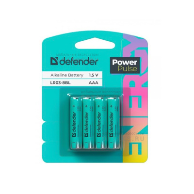 Элемент питания DEFENDER LR03 ААА PowerPulse BL8 (80/320)